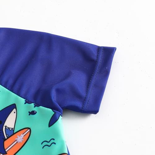 Kids Rash Guard Swimming Bathing Suit Boys Girls Cartoo𝐧 Print Rashguard & Sun Hat Kids One-𝐏iece Swimsuits3