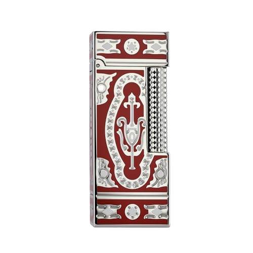 THORENS Side-Slip Narrow Flip-Top Brass Kerosene Red Lighter, Holy Grail