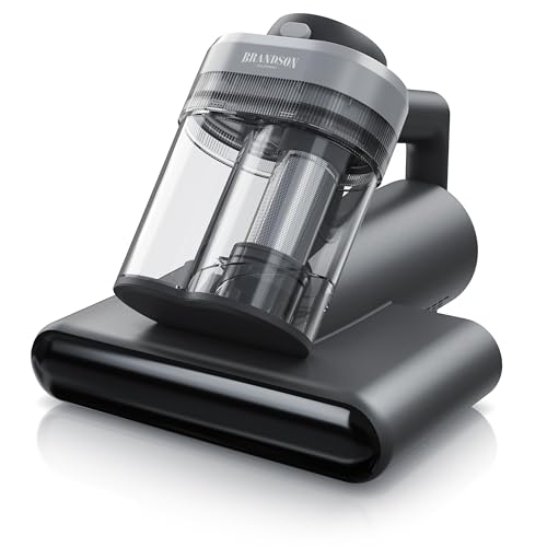 Brandson - Milbensauger für Matratzen mit UV Licht - Handstaubsauger − UV-C Sterilisationslicht − Hepa Filter – Bürstenwalze – Ultraschall – Anionen - Matratzenreiniger Betten Bekleidung Polstermöbel