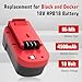 4.5Ah Ni-Mh Replacement Battery HPB18 Compatible with Black and Decker 18V HPB18 FS18FL FSB18 A1718 FEB180S A18 A18E 244760-00 A18NH FS18FL FS180BX FS18BX Firestorm Power Tools (Red)