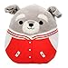 Squishmallow S Ufficiale Kellytoy Peluche Peluche Squishy 20 cm (Shaun Schnauzer (giacca rossa))