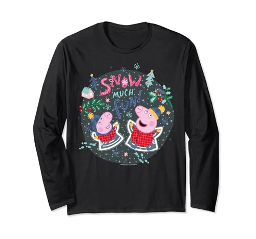 T-shirt Peppa Pig à manches longues imprimé Snow Much Fun pour enfant