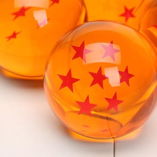 7 Stück Dragon Balls, 1 bis 7 Sterne, 4.3cm im Durchmesser, Geschenk-Box-Set, für Cosplay-Party, Halloween, Weihnachten, Urlaub und Geburtstag, für Heimdekoration, Sammler oder als Geschenk für Kinder