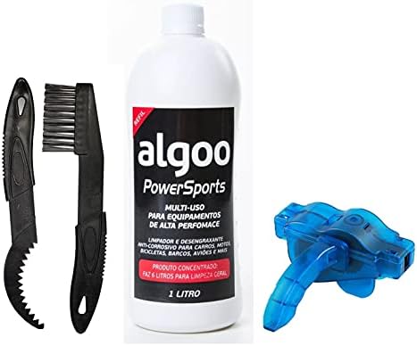 Kit Limpeza Bike Desengraxante 1L + Escovas Corrente e K7