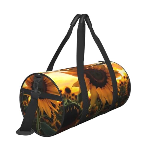 Farm Sunflower Duffle Bag for Men Women - Carry on Overnight Bag Travel Duffel Tote Bags Yoga Gym Bags Waterproof Weekender Bag Large Luggage Bag with Adjustable Strap2