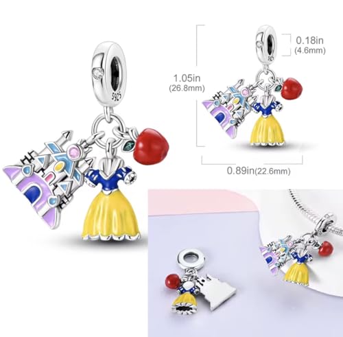 Abalorio castillo de plata de ley 925 compatible con Pandora premium 2