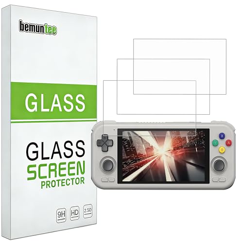 bemuntee Screen Protector For Retroid Pocket 4, Retroid Pocket 4 Pro, [3 Pack] Tempered Glass with 9H Hardness, Anti-Scratch, Bubble-Free