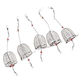 BESPORTBLE 5 PCS/Pack Stainless Steel Fishing Bait Cage Fishing Lure Cage Fishing Trap Basket Feeder