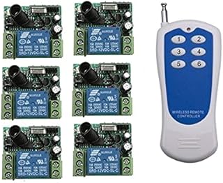 RF Wireless Remote Control System 20-200M 1 (Controller) Transmitter +6 Receiver(Switch)12V 10A 315MHZ-433MHZ