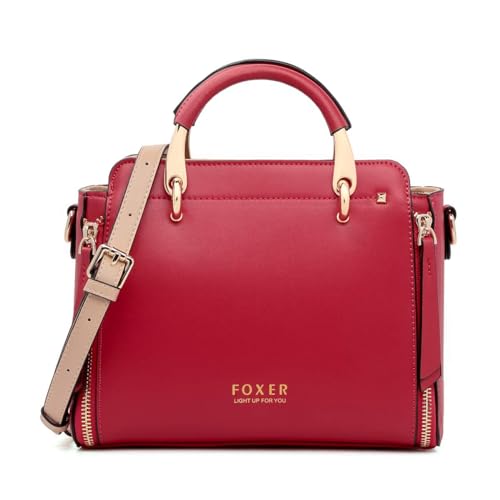 FOXLOVER Crossbody Bags for Women Satchel Handbags Medium Size Women's Top-Handle Shoulder Handbag with Zipper Pocket