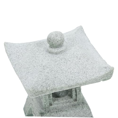 Statue de pavillon en résine robuste avec lanternes solaires - 7