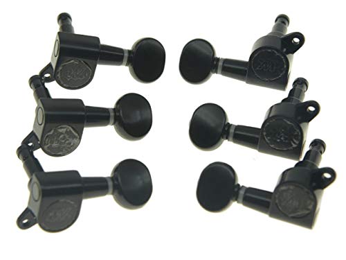 Wilkinson Mini Oval Button 6 Inline Black E-Z-Lok Post Guitar Tuners Ez Post Guitar Tuning Keys Pegs Machine Heads #TOP3