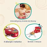 B. toys – FunKeys Toy – Funky Toy Keys dla małych dzieci i niemowląt – zabawka kluczyki samochodowe i czerwony pilot zdalnego sterowania z jasnością i dźwiękami – w 100% nietoksyczne i wolne od BPA