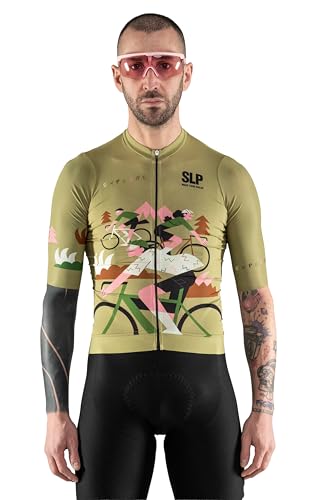 Maillot manches courtes d'été SLP original design italien haut de gamme pour cycliste