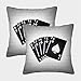 Produktbild MCIEJSENR Blenden 2er-Set Kissenhülle - Poker Personifizieren Weich Kissenbezug Für Sofa Couch Schlafzimmer - Geburtstagsgeschenk Für Sohn,Tochter 40x40cm