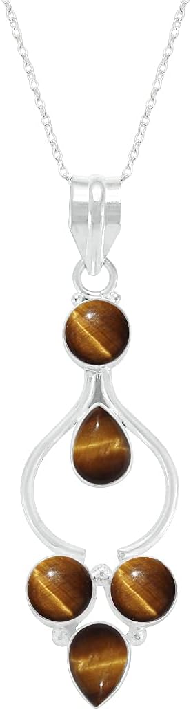 Natural Moonstone Labradorite Lapis Pendant Multi Gemstone 925 Silver Overlay Pendant With 18 Inches Chain