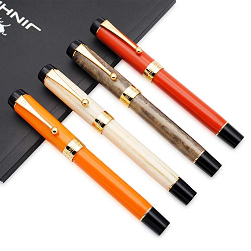 Jinhao 82 - Penna Stilografica, Pennino Extra Fine Con Finiture Dorate Corpo Trasparente Rosa E Bianco Con Convertitore G6j5tdhrsg15gh P 244905