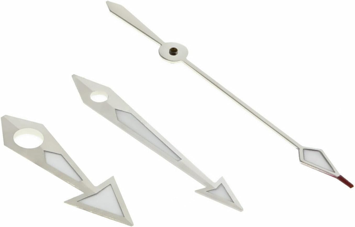 Ewatchparts Watch Hand Compatible With 42mm Omega Seamaster Planet Ocean ETA 2892-2 2824-2 2836-2 Silver