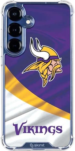Skinit Clear Phone Case Compatible with Galaxy S25 FE - Officially Licensed NFL Minnesota Vikings Design