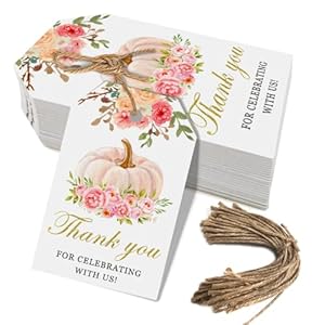 Aukolass 50 Stück Kürbis Geschenkanhänger P-11