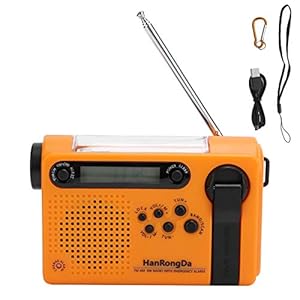 mumisuto Draagbare radio, draagbare full-band-radio, zonne-oplader, FM/AM-radio-ontvanger, werkt op batterijen met zaklamp voor noodgevallen