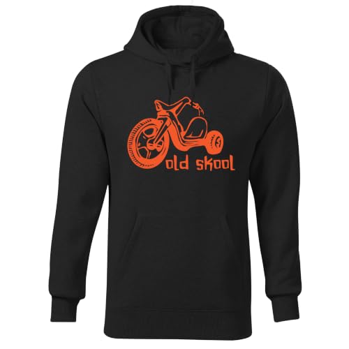 Sweat à capuche vintage sweat capuche big wheel style rétro années 80 pour homme et femme look old school casual