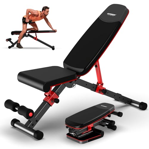 HARISON Adjustable Weight Bench with Leg Extension, Foldable Workout Bench for Whole Body Exercise Bench Press for Home Gym 800 LBS Capacity