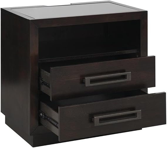 Lexicon Samiah 2-Drawer Nightstand, Charcoal