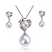 FAIRY COUPLE Women`s Stud Earrings and Pendant Necklace Jewelry Set S59