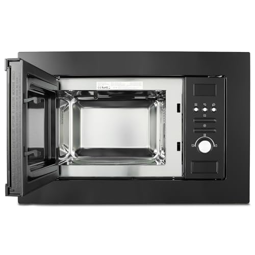 Smad Integrated Built in Microwave Oven 20L, 800w Microwave with 1000w Grill, 5 Power Levels, Intelligent Weight/Time Defrosting Function, Stainless Steel, Child Lock