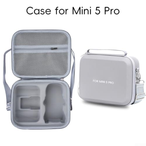 Estuche para DJI Mini 5 Pro de transporte para exteriores con correa al hombro color gris 3