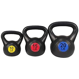 BalanceFrom Wide Grip Kettlebell Exercise Fitness Weight Set, Choice of 30 lb Set, 45 lb Set or 50 lb Set