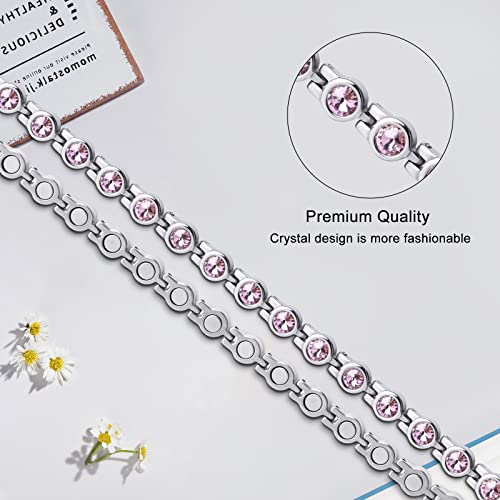Jeroot Magnetic Anklet & Bracelets For Women, Magnetic Ankle Bracelets With 3500 Gauss Ultra Strength Magnets Magnetic Anklet For Swelling With Adjustment Tool #TOP3