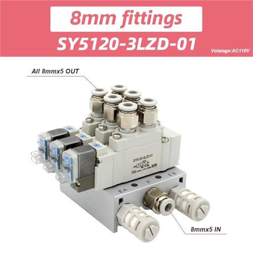 Vanne de commande SY5120 à impulsion électronique 8mm - 3