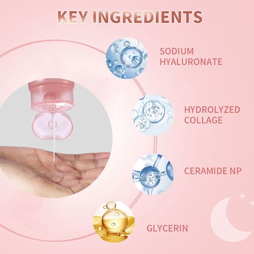 Ayzololo Collagen Night Wrapping Mask,Overnight Wrapping Mask,Peel Off Face Mask,Elasticity and Hydration Care,2.53 fl.oz(Brush Included)