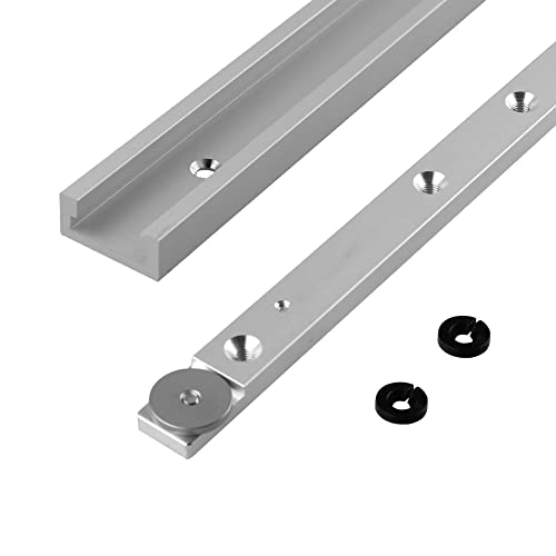 CNCYEAH Barre à onglets, rail en T, rail à onglets fendu, alliage d'aluminium, barre à onglets, curseur, scie circulaire, barre de mesure, scie à onglets, barre d'outils de travail du bois (450 mm) Cover