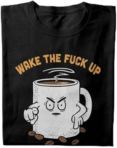 Wake the F*ck Up Graphic Men's Black Cotton T-Shirt
