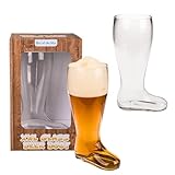 Seaside No.64 - Jumbo Bierglas als Stiefel – XXL Glas für ca. 2l Höhe 33,5cm transparent – Geschenkartikel Vatertag Geschenkbox Biergeschenk – Bierkrug Bierseidel Beer-Boot Oberglas (Jumbo-Stiefel)