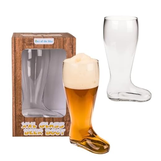 Seaside No.64 - Jumbo Bierglas als Stiefel – XXL Glas für ca. 2l Höhe 33,5cm transparent – Geschenkartikel Vatertag Geschenkbox Biergeschenk – Bierkrug Bierseidel Beer-Boot Oberglas (Jumbo-Stiefel)
