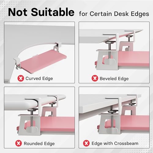 Image of BONTEC Under Desk Keyboard Tray, Pull-Out Keyboard & Mouse Platform