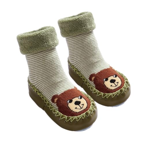 OATIPHO Infant Socks Anti-slip Bottom Soft Cotton Toddler Walking Socks (15-23 Months)