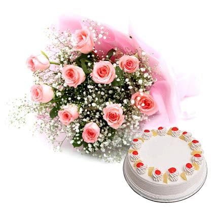 Fnp Flower And Cake Hamper Combo-image-4