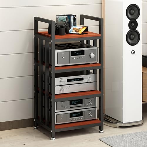Support multimédia audio-vidéo meuble d'angle hifi à 4 niveaux pour amplificateur