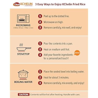 [KCHELIN] Microwaveable Korean Japchae Fried Rice (Pack of 6), Korean Food, Instant, Quick & Delicious, Shelf- Stable, On-the-Go Meals, 7.05 oz per Bowl