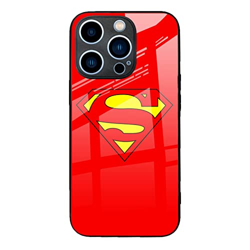 For Superman 6.1 Inch Tempered Glass Phone Case Compatible With Iphone 14 Pro. #TOP5