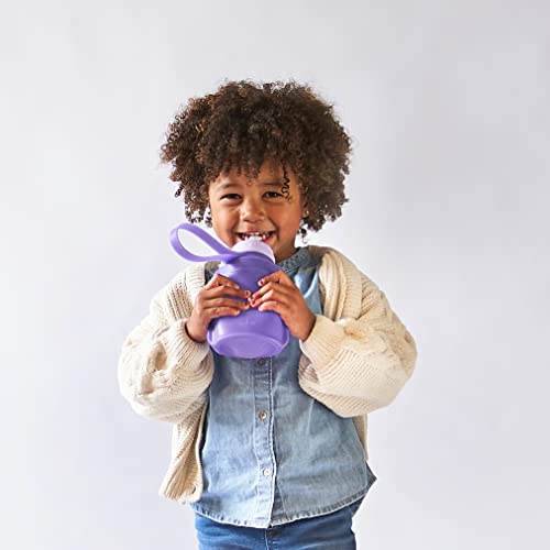 Green Sprouts Sprout Ware Sip & Straw Pocket Made From Silicone And Plants (8 Oz.), Non-Toxic Silicone Plant-Based Plastic Sip & Straw Pocket- Violet #TOP4