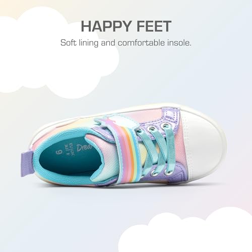 DREAM PAIRS Toddler Girls Shoes Rainbow Sneakers Casual School Walking Hook and Loop Footwear for Toddler/Little Kids4