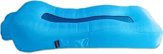 Sofá De Aire Playa Portátil Al Aire Libre Sofá Inflable con Bolsa De Almacenamiento, Almuerzo De Oficina Cómodo Y Transpirable. Air Sofa, Cojinete 150 Kg/330,7 LB (Color : Azul, S : 190 * 80 * 55cm)