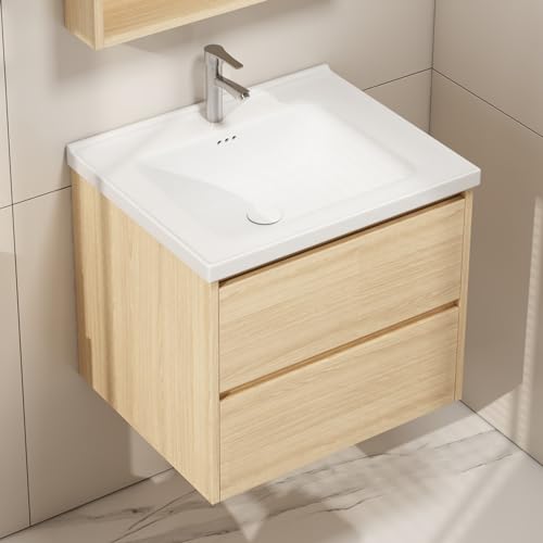 AmpleCharmic 24'' Bathroom Vanity with Sink Combo, Wall Mounted Small