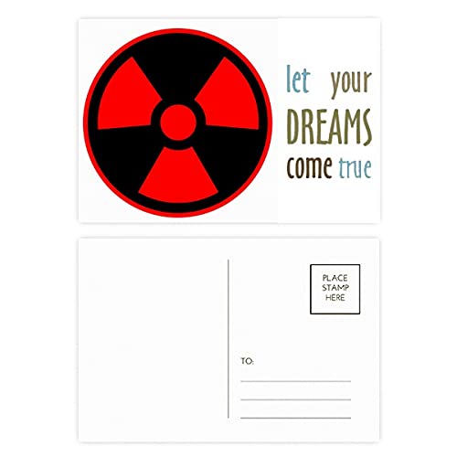 Cartes postales rayonnement toxique rouge lot de 20 pour éviter les erreurs de tri